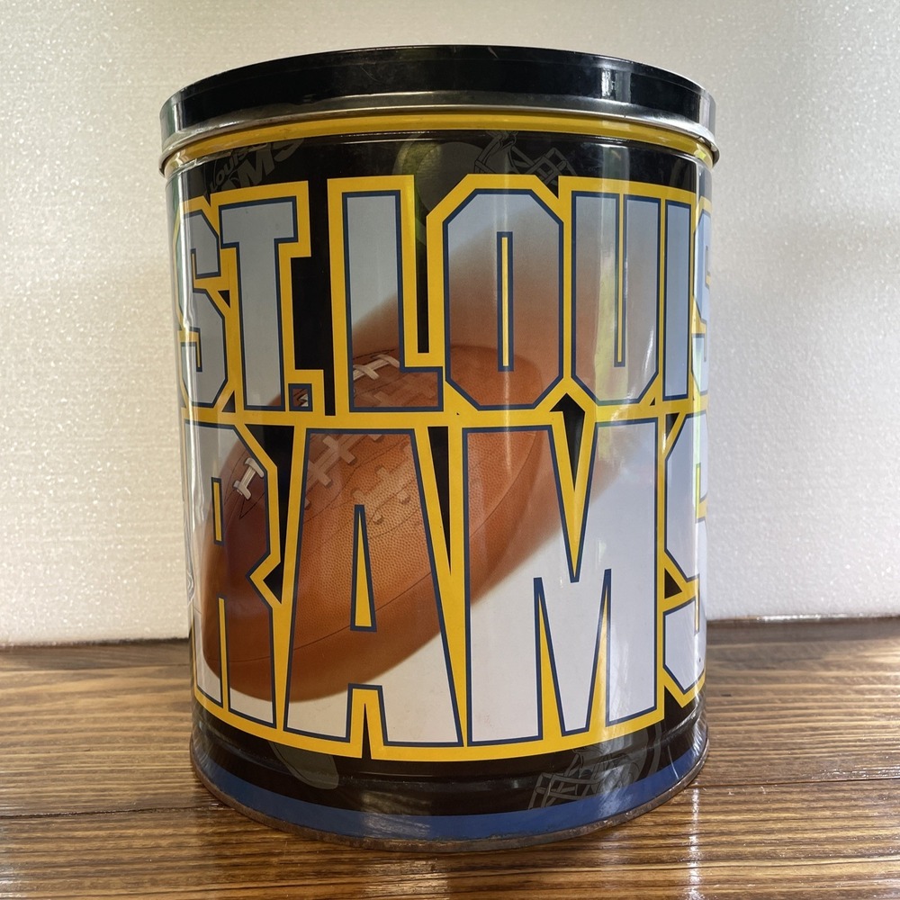 St. Louis Rams 1995 NFL Inaugural Schedule Empty Collectible Popcorn Tin